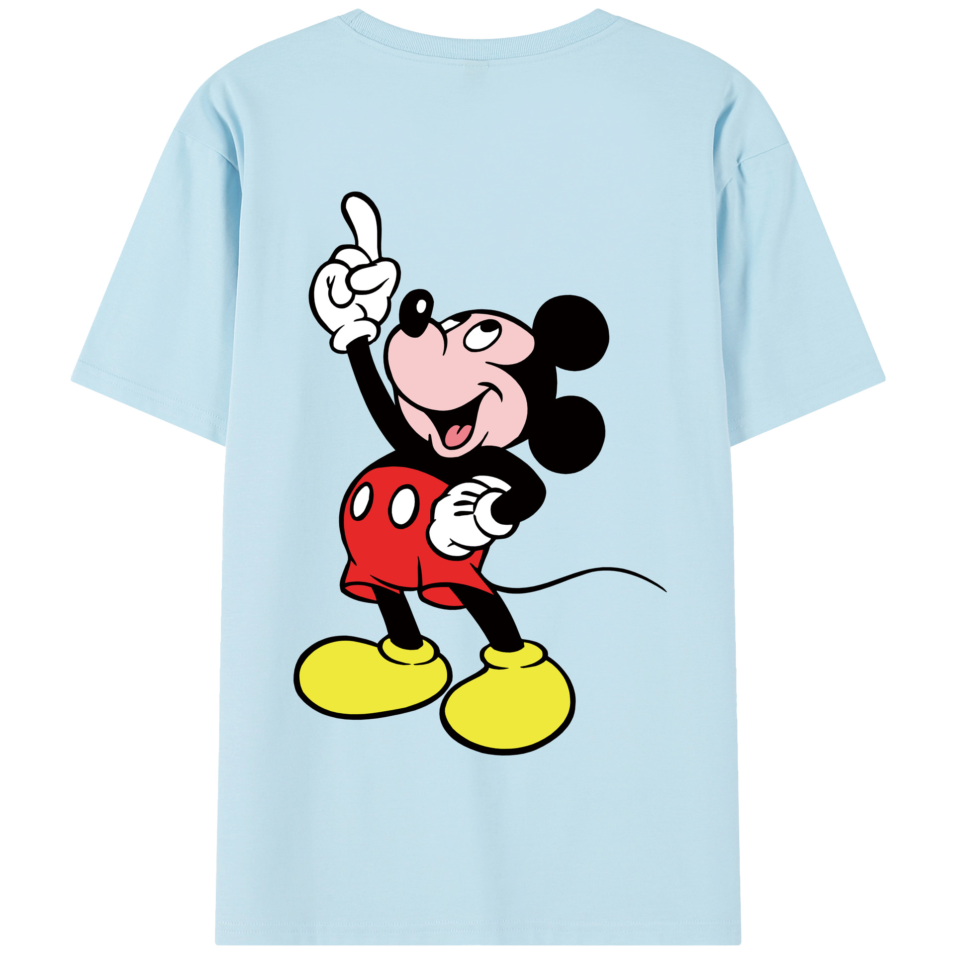 （画像用） ミッキーマウス Mickey Mouse 綿100％半袖Tシャツ（背面プリント）